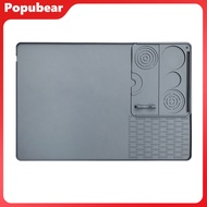 Silicone Coffee Machine Mat Non-Slip Heat Resistant Bar Tray with Removable Drying Rack Spill-Proof 