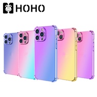JM Case For iPhone Clear Rainbow 6 7 8 Plus + X XR XS Max SE TPU Gradient Soft Cover