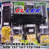 SPOKES BLACK - LIDI RANTING HUB STD & ALLOY HUB CNC