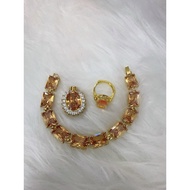 For Live Only ONE SET/Rectangle N Love Bracelet/Ring/Pendent