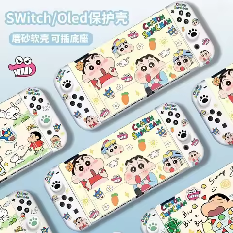 Case For Nintendo Switch OLED And Switch 2 Crayon Shin Chan Anime Matte Anti Fingerprint Shockproof 