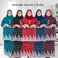 Baju Kurung Moden Sulam Raya 2024 Viral Ironless Tidak Perlu Gosok Perempuan Murah Plus Size Muslimah | Stella Part 2