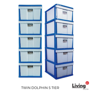 5 Tier Plastic Drawer / Plastic Cabinet / Storage Cabinet Plastic Storage Organizer Buatan Malaysia Ready Stock