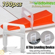 WISDOMEST 100pcs Tile Spacers, DIY Thickened Ceramic Leveler,  Professional Clamp Reusable Alignment