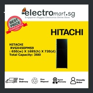 HITACHI 366L 2 DOOR FRIDGE STYLISH LINE  RVGX450PMS9 black