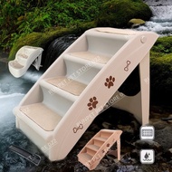 RUNPET Cat Ladder Pet Stairs Folding Dog Cat Animal Step Ramp Ladder Foldable Plastic Portable For T