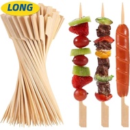 200pcs Wooden Bamboo Skewer Barbeque BBQ Sticks Burger Skewers Kebab Stick Barbeque Burger Skewers