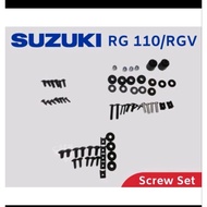SUZUKI RG SPORT RG110 / RGV BODY COVER SCREW SKRU SKREW CAVER SET COMPLETE FULL COVERSET 100% GOOD QUALITY ASSURED