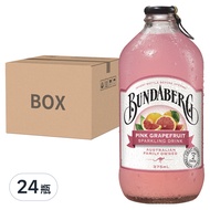 BUNDABERG 賓德寶 水果氣泡飲料 粉紅葡萄柚風味  24瓶  375ml