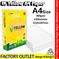 IK Yellow A4 Paper 80gsm 450sheets #IK #80gsm #A4 #Paper