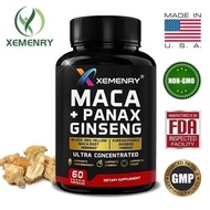 100% Original Products.120 Capsule.Natural Maca+Ginseng with Ashwagandha,Horny Goat Weed,Tongkat Ali