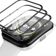 1-3Pcs 500D Full Cover HD Curved Black Edge Tempered Glass Film For Realme Band Watch T1 S100 S 3 2 
