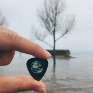 雙面潑墨手寫結他撥片Guitar Pick – 星球款