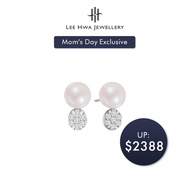[Mom's Day Exclusive] Lee Hwa Jewellery Nacre Diamond Pearl Earrings