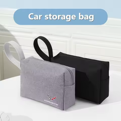 Car Storage Bag Documents Case Credit Card Key Portable Earphone Holder For Corvette C1 C2 C3 C4 C5 