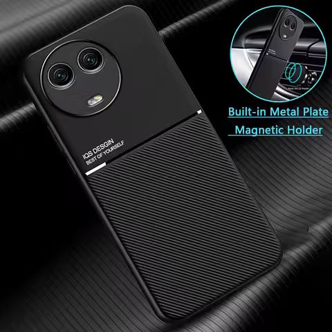 For Realme11 11 5G Case Soft Frame Leather Car Magnetic Holder Phone Case For OPPO Realme 11 6.72" 2