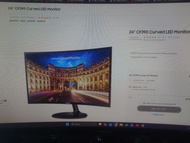 Samsung 24吋 CF390 曲面 LED 顯示器 兩個