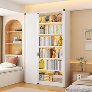 Painting Shelf Book Shelf Household Library Sliding Door Anti-dust Library Door Back Wall Bookcase B