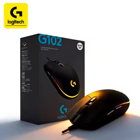 Logitech G102/G203/G402 gaming mice, with 6 programmable buttons, RGB lighting effects, igniting the