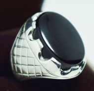 聖誕禮物 男士 勃艮第紅也門Aqiq瑪瑙戒指 手工男戒