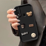 Casing For OPPO A31 2020 phone case Simple 3D coffee bear aesthetic Silicone TPU Soft Shell New desi