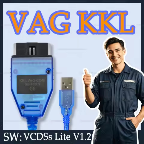 VAG KKL 409 Software VCDS Lite 1.2 VAG-COM KKL Cable USB Interface OBD2 Scanner For Au-di, For Se-at
