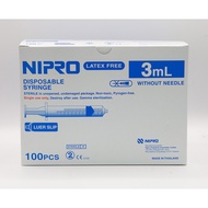 Syringe Nipro Size 3 ml 100 Pieces Per Box