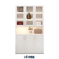 Informa Igniz Kabinet Sepatu & Tas Dengan 3 Pintu Kaca - Putih Display Cabinet Kabinet Koleksi Pajan