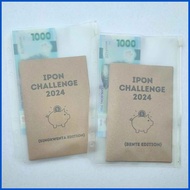 ∛ ☽ ↑ Ipon Challenge 2025 Chinkee Tan Card 5 10 20 Booklet with Pouch Bill Alkansya Peso Sense Mini