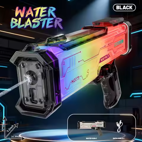 Dynamic Colorful Lights and Sound Electric Water Gun Children Effect Automatic Water Blaster Summer 