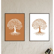 ( With Frame + Mount) A4, A3 Wooden Frame, Wall Decor, Fine Art, Wall Art, Painting