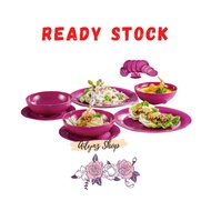 💯 ORIGINAL TUPPERWARE CAMELLIA COLLECTION DINING SERVEWARE SET 12PCS PINGGAN MANGKUK