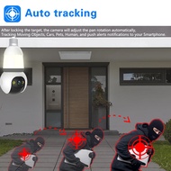 [Mian] E27 Tuya หลอดไฟกล้อง WiFi 5MP ไร้สายซูม4X 1080P กล้องเฝ้าดูเด็ก HD องศาพาโนรามาติดตามสัตว์เลี