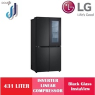 LG 431L 4 Doors Fridge French Door With Instaview Black Steel GC-V22FFQMB