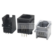 RJ11/RJ12 Telephone Socket Crystal Head Gray Female Socket 4P4C 6P6C 8P8C 6P4C Vertical Horizontal