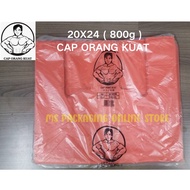 "A2 (800g)" CAP ORANG KUAT  "20x24/" 22x28"  -800g  Disposable plastic bag / singlet bag / handle ba