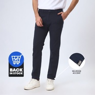EDWIN JEANS - Men's Slim Fit Chinos Long Pants FERANDO DARK NAVY Men's Selvedge Accent Chino Pants