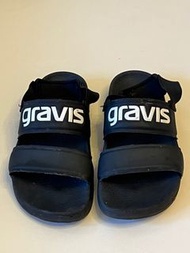 二手 Gravis 黑色套腳涼鞋 拖鞋