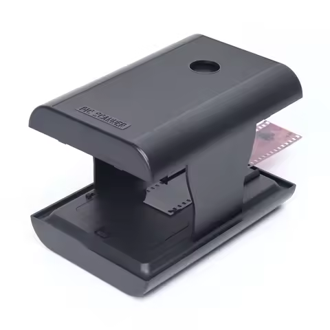 Mobile Film and Slide Scanner for 35mm/135mm Negatives and Slides with LED Backlight Free APP Foldab