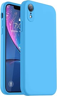 Vooii Compatible with iPhone XR Case, Upgraded Liquid Silicone with [Square Edges] [Camera Protection] [Soft Anti-Scratch Microfiber Lining] Phone Case for iPhone 10 XR 6.1 inch - Blue