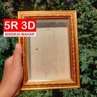 3D FRAME SIZE 5R 3D 5R GOLD CARVED FRAME/ DOWARD FRAME/