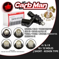 Motorcycle Fuel Injector 4/6/8/10/12 Holes J Short Keihin for Honda EX5 Fi RS150R Wave Alpha Vario12