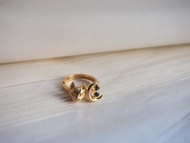 貓月戒指，純銀，貓咪戒指，銀質貓咪戒指，貓月戒指。