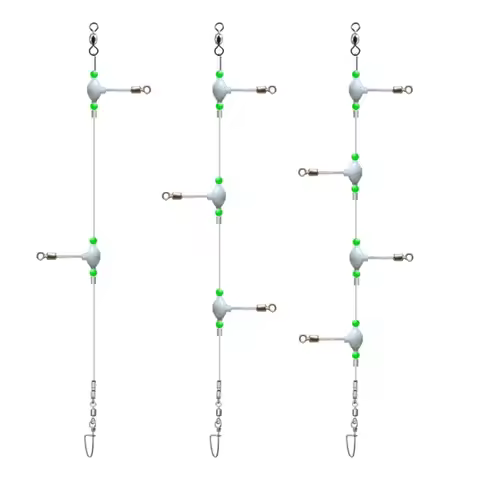 PD Fishing Tackle Single Bead Tenpin Sea Fishing Set Luminous Boat Fishing Accessories Highly Sensit