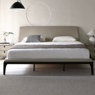 HOMIE LIFE เตียงนอน 6 ฟุต technology fabric bed solid wood เตียงมินิมอล H75