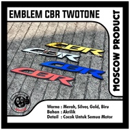 MERAH HONDA CBR Emblem 2 PCS 3D Embossed Logo Motorcycle Accessories CBR150RR CBR250RR FACELIFT OLD 
