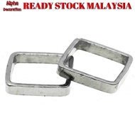 6mm Connector Link Rhodium Plated Brass Square 72pcs/pck