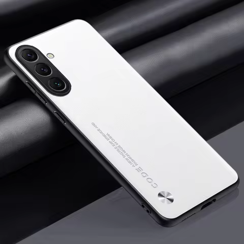 For Samsung A56 5G Case Luxury PU Leather Plastic Hard Cover Shockproof Bumper for Samsung Galaxy A5