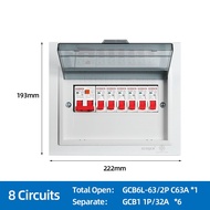 6-Slot Consumer Cabinet Normal Main MCB/RCBO 63A Anti-Shock Electrical Control Anti-Suction