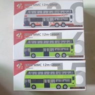 【Fast shipping】singapore bus smrt BUS Toy Diecast car Mercedes Car Model gift children Musical Doubl